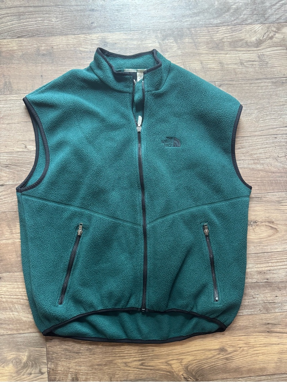 The North Face Men's Green Fleece Vest - Full Zip